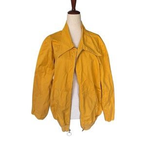 Big Bud Press Pointed Collar Yellow Vintage Workwear Unisex Cotton Jacket XL